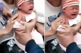 Bị tiêm, em bé 6 tháng tuổi bất ngờ hét lên 'đau quá' khiến bố và y tá há hốc mồm ngạc nhiên