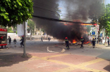 Video: Xe taxi nổ kinh hoàng như bom ở Cẩm Phả, 2 người ch.ết