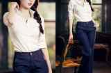 Thu về diện sơ mi với quần jeans đơn giản nhưng cực chất như người đẹp Việt