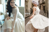Cận cảnh chiếc váy cưới đính 10.000 viên pha lê lộng lẫy của MC Mai Ngọc