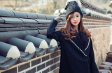 Diện 'cây đen', Midu vẫn 'đẹp lạ' ở Hàn Quốc