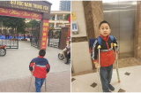 Ngày đầu trở lại trường của học sinh bị gãy chân tại trường Nam Trung Yên