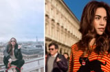 Hồ Ngọc Hà gây chú ý khi diện dép 'chổi lau nhà' ở Paris