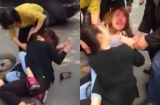 Hai cô gái đánh nhau như phim chưởng giữa đường phố Hà Nội sau cú va chạm giao thông