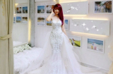 Cận cảnh chiếc váy cưới 'đặc biệt' đính 8000 viên pha lê của Khởi My