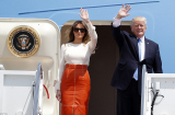Vợ tổng thống Donald Trump khoe gu thời trang tuyệt đẹp trong lần đầu công du nước ngoài