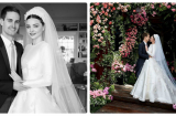 Sau lùm xùm trả nhẫn kim cương 9 triệu USD, Miranda Kerr khoe váy cưới kiêu sa giữa vườn hồng cùng chồng tỷ phú