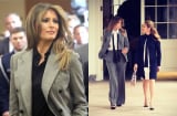 Đệ nhất phu nhân Melania Trump gây sốt với phong cách meanwear bên cạnh vợ Thủ tướng Canada