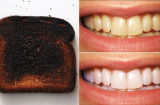 Nướng cháy bánh mì rồi chà lên răng 2 phút, răng trắng, cao răng bong ra từng mảng