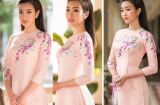 Hoa hậu Đỗ Mỹ Linh đẹp kiêu sa với áo dài truyền thống