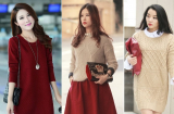Bí quyết phối áo len dáng dài để phong cách như gái Hàn