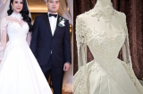 Cận cảnh chiếc váy cưới xuyên thấu hàng hiệu của Diệp Lâm Anh