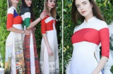 Dàn người mẫu quốc tế xúng xính áo dài của nhà thiết kế Việt