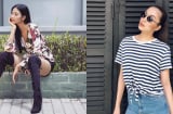 Tăng Thanh Hà 'cân' cả street style sao Việt tuần này chỉ với áo phông kẻ và quần jeans