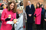 3 lần mang thai Công nương Kate Middleton đều diện lại chiếc áo hồng rực rỡ