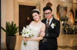 Á hậu Tú Anh nũng nịu ôm chặt ông xã trong tiệc cưới sang trọng ở Hà Nội