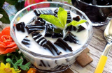 Cách làm món sương sáo nước cốt dừa mát lạnh đang thu hút hàng triệu du khách ở Hà Nội