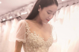 Nhã Phương mặc váy cưới xinh đẹp trong lễ đính hôn với Trường Giang