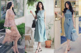 Muôn kiểu váy thắt eo thanh lịch cho cho các nàng xinh như tiên trong mùa thu ngập tràn hương sắc