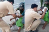 Gặp vụ tai nạn trên đường, chiến sĩ CSGT cởi áo để cầm máu cho người dân khiến cộng đồng mạng xúc động