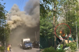 Clip: Cháy lớn ở kho xưởng sản xuất trên đường Tố Hữu, khói bốc cao cuồn cuộn