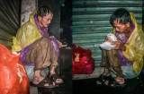 Ông lão vô gia cư co ro giữa mưa bão Sài Gòn khiến hàng triệu người nghẹn lòng