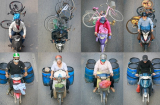 Bộ ảnh 'Người Hà Nội đi xe máy' với góc máy trên cao gây sốt cộng đồng mạng