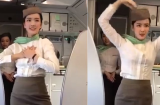 Nữ tiếp viên hàng không múa trên máy bay khiến cộng đồng mạng 'phát sốt' vì vừa xinh đẹp lại còn múa dẻo