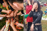 Gái làng chạy tán loạn trong lễ hội ném trứng, cà chua thối cầu may ở Thanh Hóa