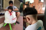 Được bố trổ tài cắt tóc cho ngày đầu năm nhưng cô con gái 3 tuổi lại khóc thét, sợ hãi vì điều này