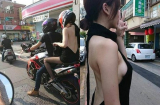 Cô gái mặc chiếc váy đen 'khoét lưng' ra đường, nhưng điều này mới khiến cả khu phố 'choáng váng'