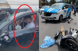 Thanh niên ngáo đá gây tai nạn liên hoàn rồi ngồi trong ô tô 'quẩy' theo tiếng nhạc