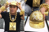 Người đàn ông đeo nhiều vàng nhất Việt Nam gây sốt khi 'tậu' mũ vàng nặng 2kg, đính tên bằng 260 viên kim cương