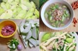 Cuối tuần nắng nóng mẹ làm canh mướp nấu lạc thanh mát, lạ miệng khiến chồng con thích mê