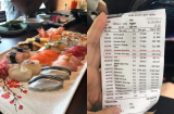 Lên phố ăn sushi, nhóm bạn giật mình khi phải trả 12 triệu nhưng nhìn lại hóa đơn mới thấy điều bất ngờ