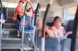 Lên xe buýt nhưng ông bà lại thản nhiên cho cháu nhỏ làm hành động này khiến hành khách bức xúc