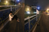 Không làm được bài thi, nam sinh leo lên cầu ngồi khóc một mình trong đêm tối