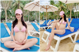 Khoe ảnh bụng bầu, Diệp Lâm Anh diện bikini chụp ảnh táo bạo