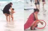 Đi tắm biển nhưng người phụ nữ lại vô tư làm điều này khiến bãi biển buộc phải đóng cửa
