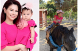 Con gái Thanh Thảo tự tin ngồi cưỡi ngựa một mình quanh sân khi mới 14 tháng, dân mạng phát hiện 'điểm lạ'