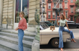 Học phụ nữ Pháp mix quần jeans phong cách sang chảnh