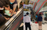 Bé trai bị kẹt chân vào thang cuốn ở trung tâm thương mại dịp nghỉ lễ khiến ai cũng thót tim