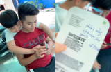 Con trai Lê Phương dùng tiền tiết kiệm mua quà sinh nhật cho bố dượng