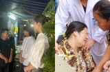Hoa hậu Lương Thùy Linh đến thắp hương tiễn biệt bé trai xấu số trong vụ cây phượng đổ