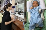 Hoa hậu Đỗ Mỹ Linh đến thăm và hỗ trợ tiền viện phí cho bé bị bỏ rơi ở hố gas