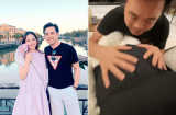 Bà xã Dương Khắc Linh chia sẻ khoảnh khắc đáng yêu của chồng với 2 con trong bụng gây sốt CĐM
