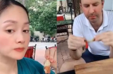 Diễn viên Lan Phương gây tranh cãi vì vô ý để chồng Tây ăn lại đồ ăn thừa từ mình