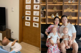 Vợ Thành Trung dạy hai con song sinh học từ 3 tháng tuổi, phản ứng của các bé khiến ai nấy đều bật cười