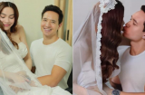 Hậu trường chụp ảnh cưới của Hà Hồ được hé lộ, cô dâu xinh đẹp trao nụ hôn ngọt ngào cho chú rể