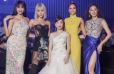 Hòa Minzy 'đứng mà như ngồi' bên cạnh 4 chân dài đình đám nhất showbiz Việt